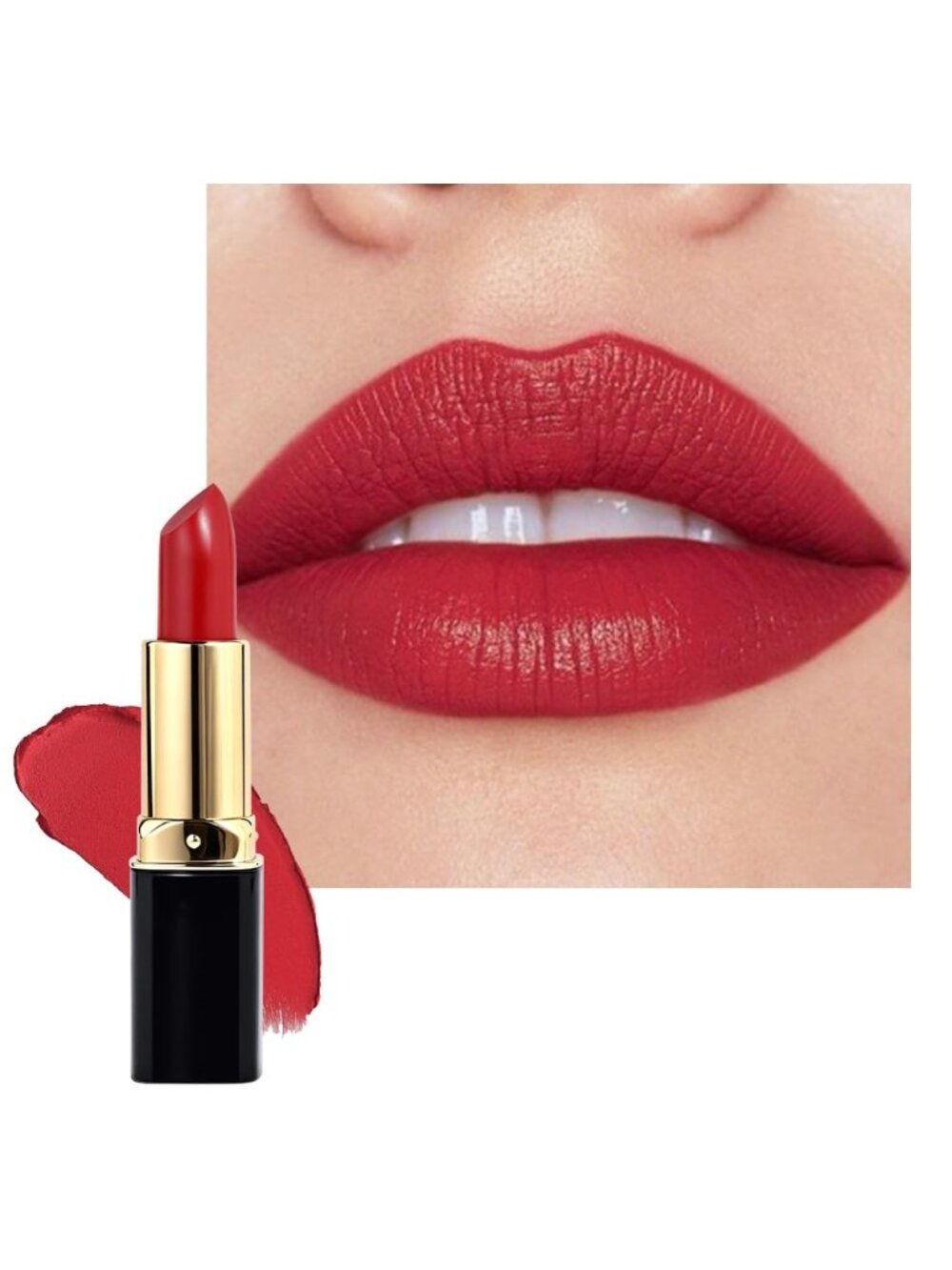 Women's 1 Pcs-605#-Ruby Red Long Lasting Waterproof Velvet Matte Stick Lipstick